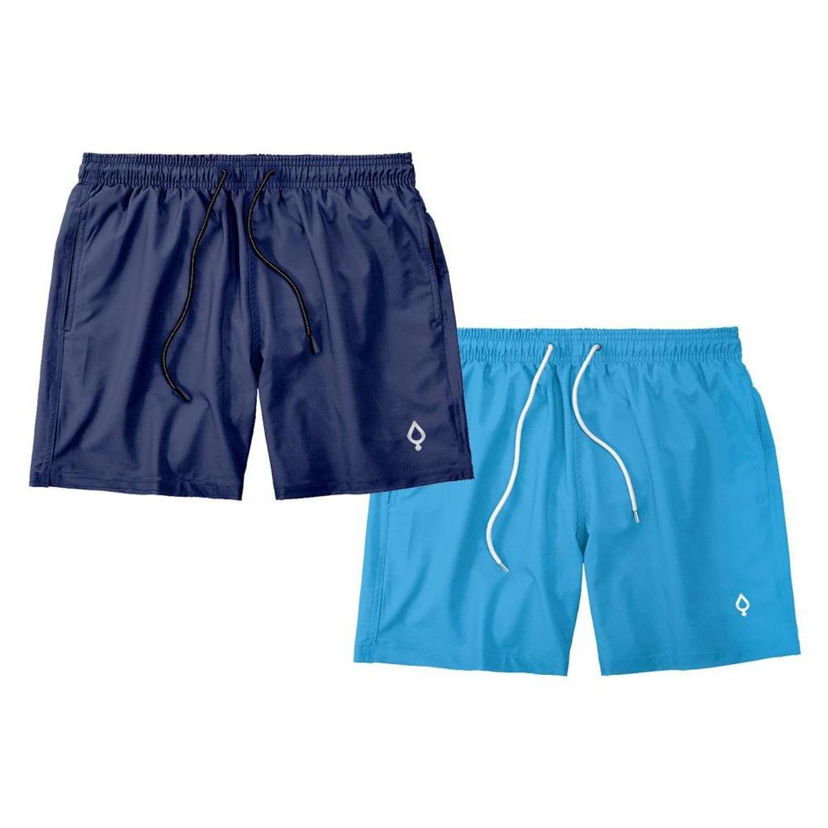 Kit 2 Shorts Resina Bermuda Praia Tactel Liso Masculino Mauricinho Menor preço em Kit 2 Shorts Resina Bermuda Praia Tactel Liso Masculino Mauricinho