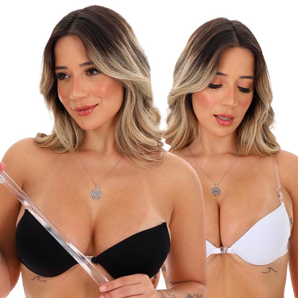 Kit 2 Sutiã Com Bojo Alça Silicone Frishop Removível