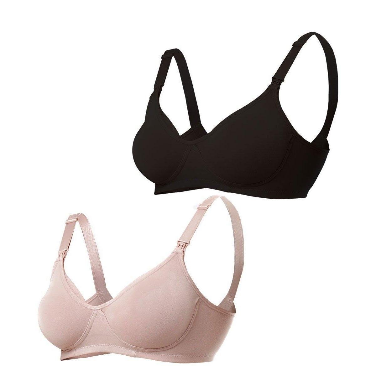 Kit 2 Sutiãs DelRio Top Básico Amamentação Feminino - Rosa+Preto Menor preço em Kit 2 Sutiãs DelRio Top Básico Amamentação Feminino - Rosa+Preto