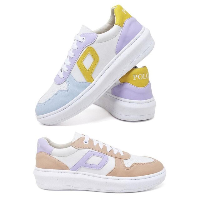 Kit 2 Tênis Feminino Casual Cano Baixo Leve e Confortável do 34 ao 44