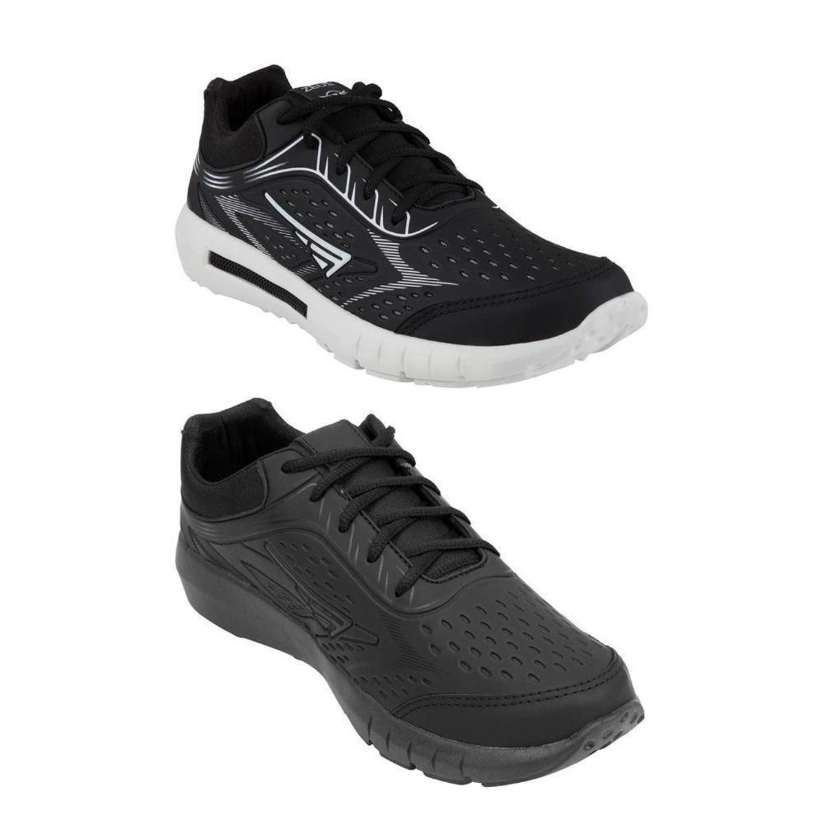 Kit 2 Tênis Jogger Zeus Masculino Conforto Moderno Caminhada - Preto é ruim? Kit 2 Tênis Jogger Zeus Masculino Conforto Moderno Caminhada - Preto é boa?