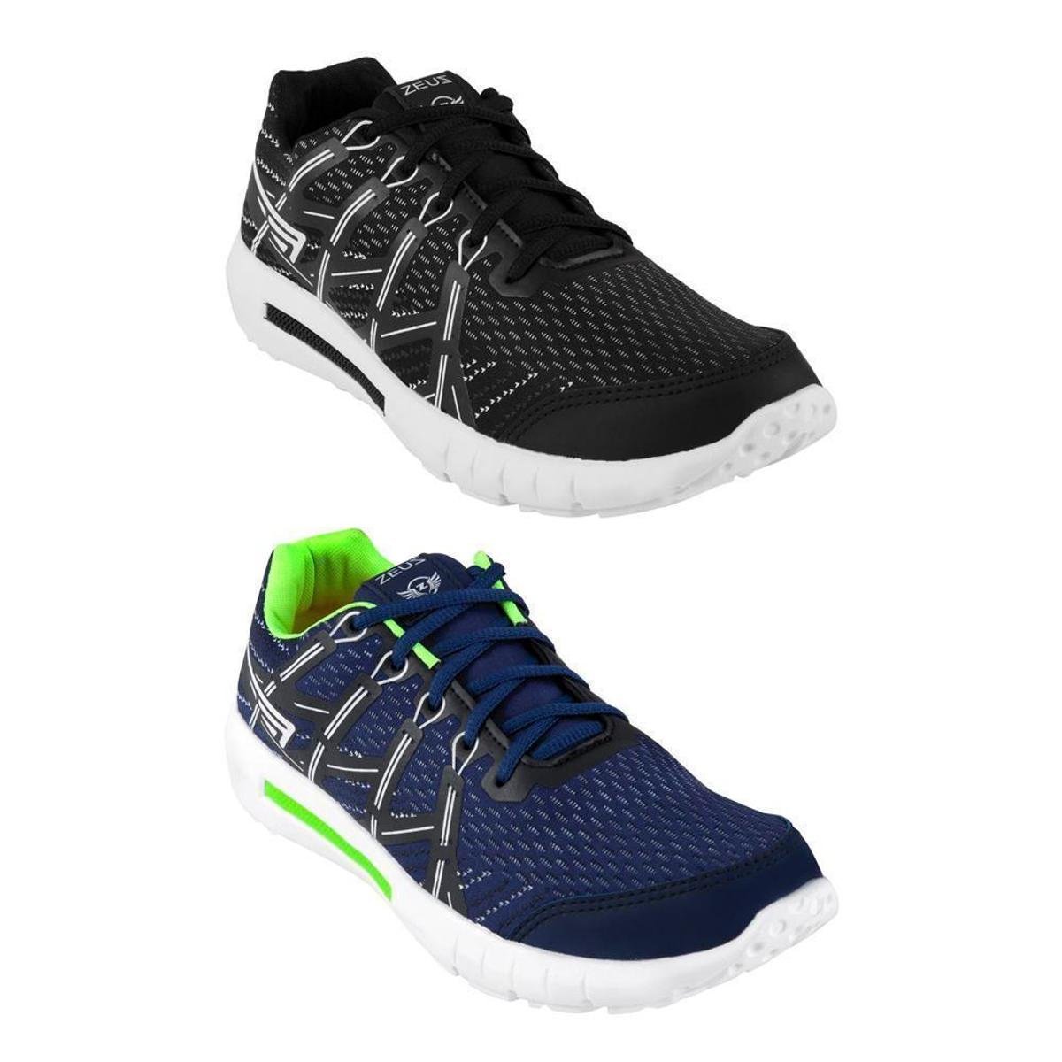 Kit 2 Tênis Jogger Zeus Masculino Leve Confortável Caminhada - Preto+Marinho é ruim? Kit 2 Tênis Jogger Zeus Masculino Leve Confortável Caminhada - Preto+Marinho é boa?