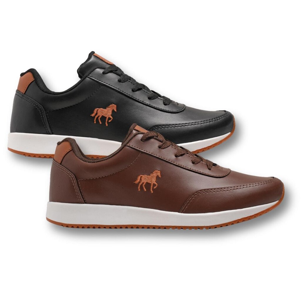 Kit 2 Tenis Sapatenis Polo Casual Masculino Macio Nog Dia a Dia Confortável Leve Original