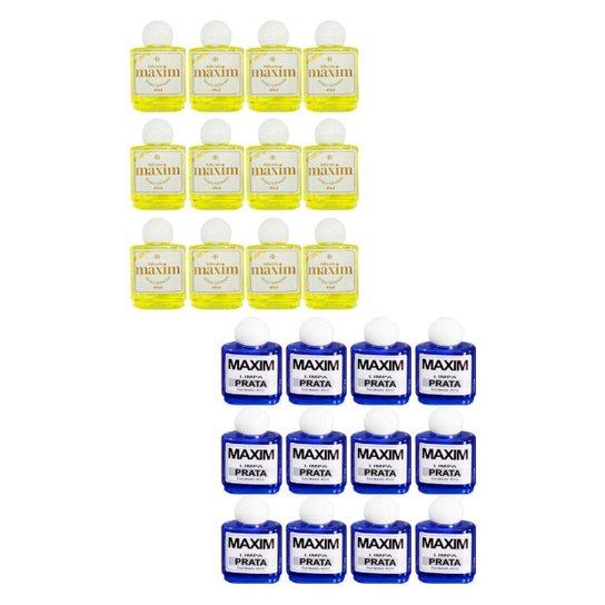 Kit 20 Limpeza Chapeados Maxim 40ml + 20 Limpeza Pratas 925 Original