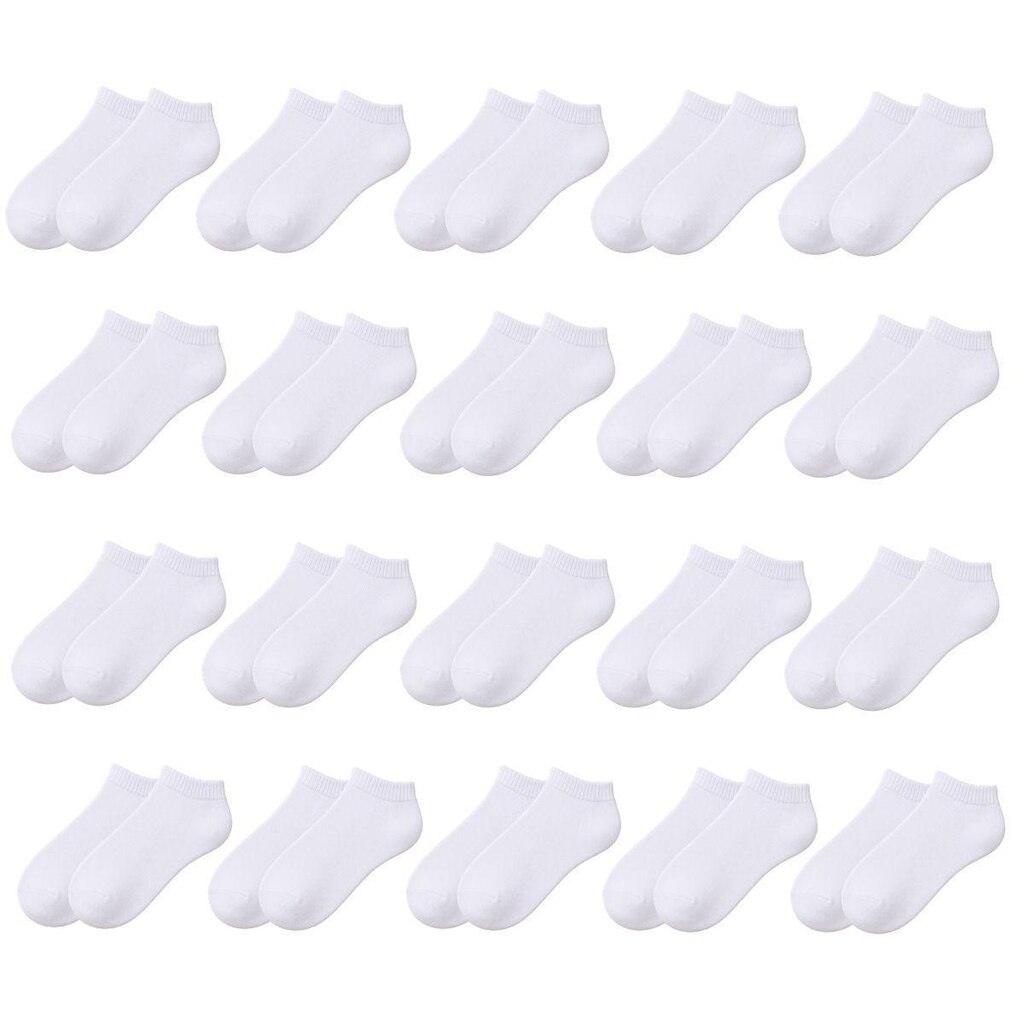 Kit 20 Pares de Meias Soquete Cano Curto Baixo Unissex Masculina Feminina Básica Academia Tênis