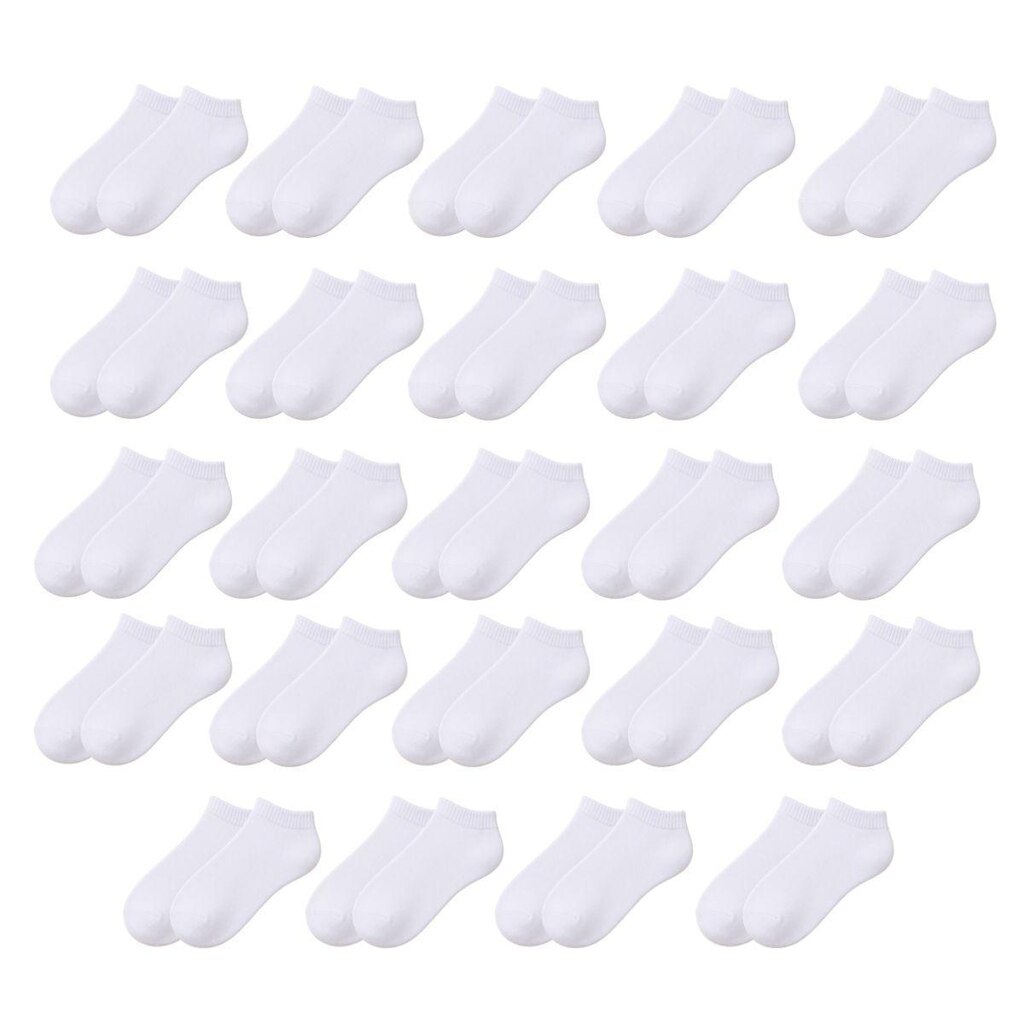 Kit 24 Pares de Meias Soquete Cano Curto Baixo Unissex Masculina Feminina Básica Academia Tênis