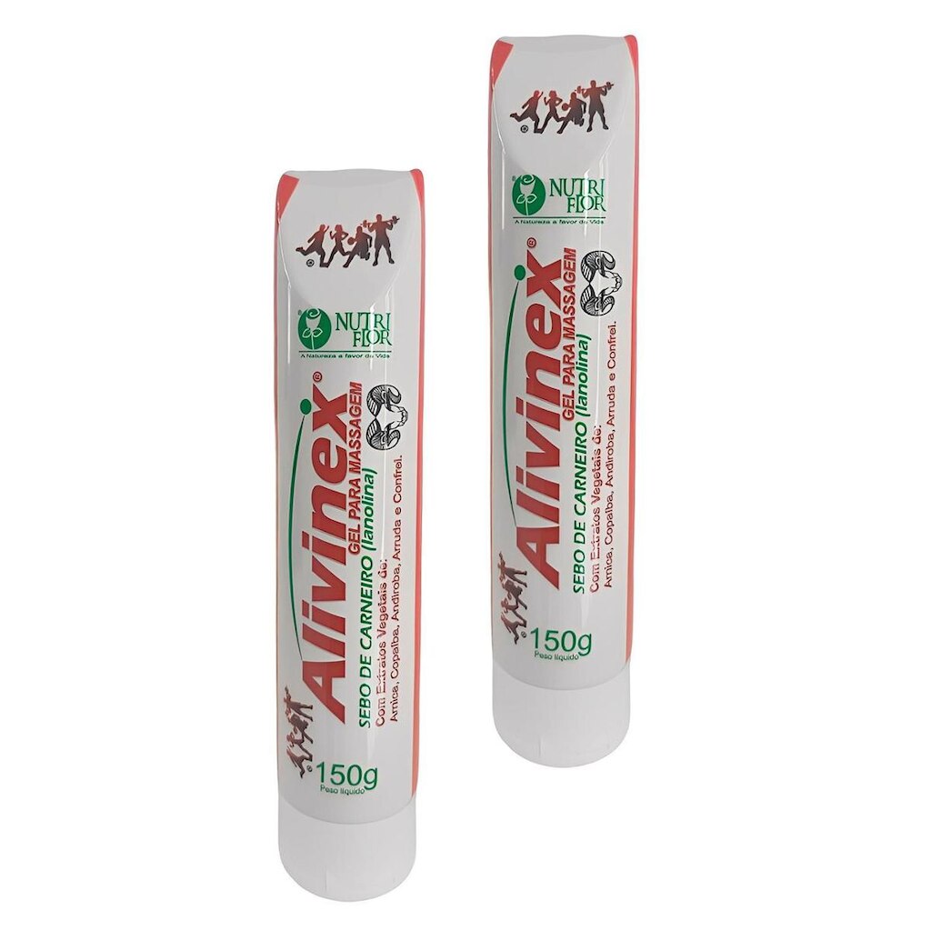 Kit 2un Alivinex Gel para Massagem Alivio da Tensão