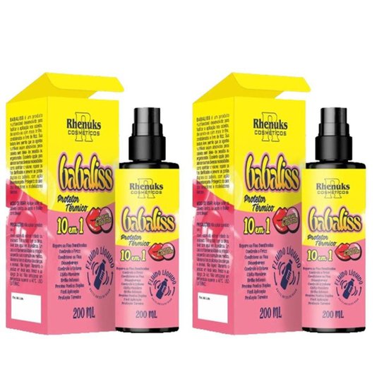 Kit 2x Capilar Babaliss Tutti Frutti Protetor Térmico 200ml Rhenuks