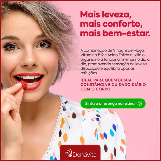 Kit 2x Gummy Vin. De Maçã E Ácido Fólico Em Goma Denavita