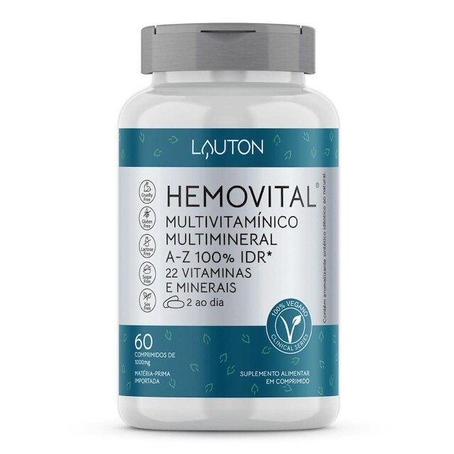 Kit 2X Hemovital Multivitamínico - 60 Cápsulas - Lauton Nutrition
