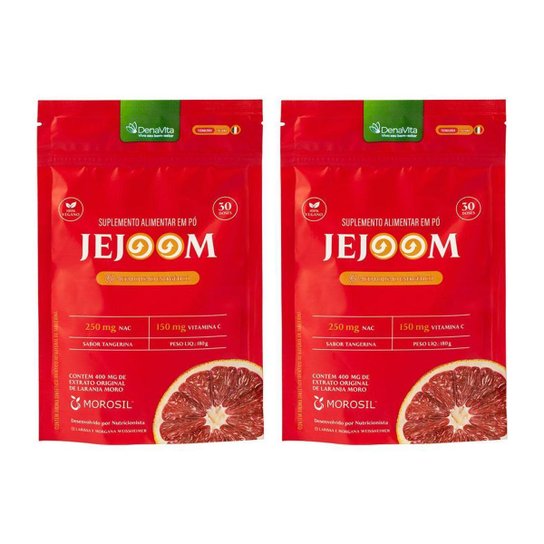 Kit 2x Jejoom Com Extrato de Laranja Moro, Nac, Vitamina C, Hibisco, Zinco, Pimenta Preta