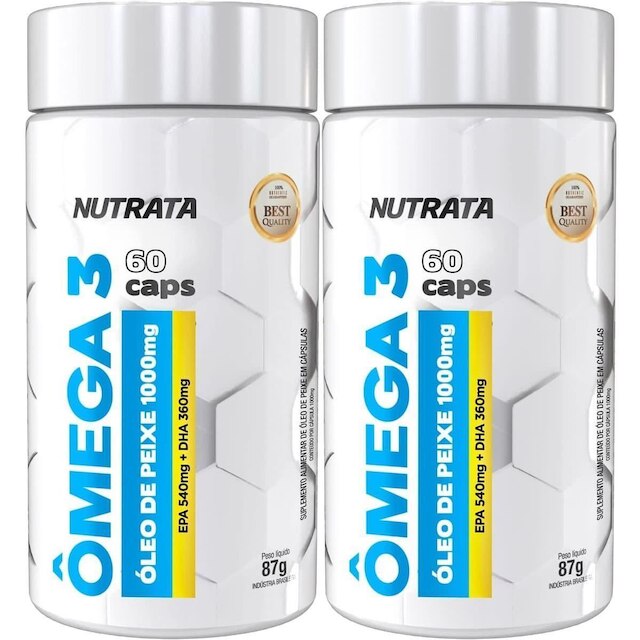 Kit 2X Ômega 3 1000mg - 60 Cápsulas - Nutrata