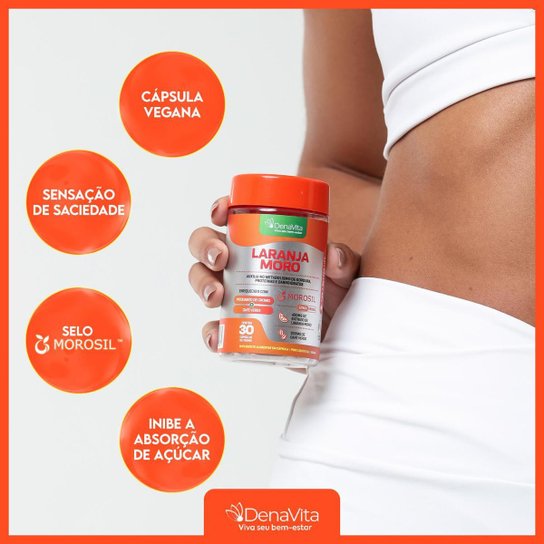 Kit 2x Pote de Extrato de Laranja Moro Cromo Café Verde 3x1 Vegano Denavita