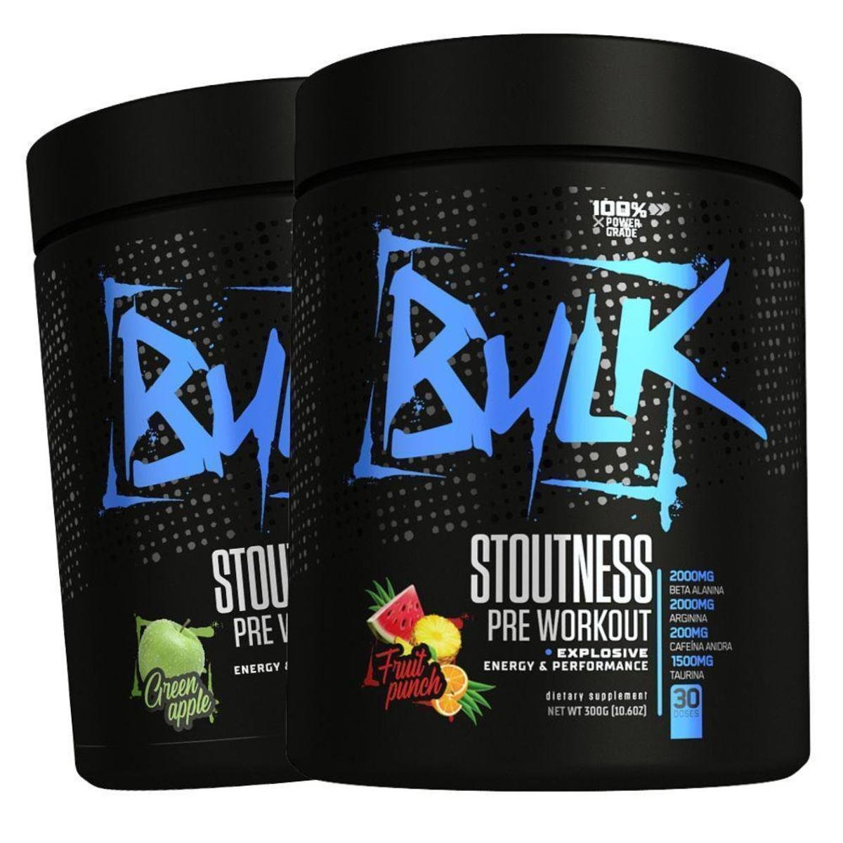 Kit 2x Pré Treino Stoutness 300g Suplemento Em Pó Fórmula Com Beta Alanina Taurina Cafeína Arginina Menor preço em Kit 2x Pré Treino Stoutness 300g Suplemento Em Pó Fórmula Com Beta Alanina Taurina Cafeína Arginina