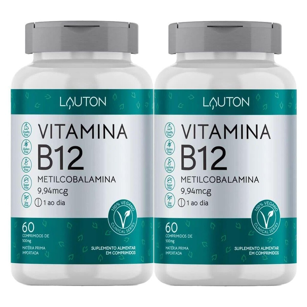 Kit 2X Vitamina B12 Metilcobalamina - 60 Comprimidos - Lauton Nutrition