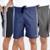 KIT 3 Bermuda Infantil Esportiva Short Tactel Elastano com Listras - Colorido