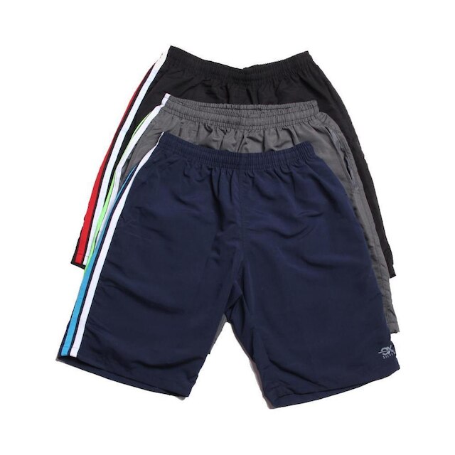 Kit 3 Bermuda Infantil Tactel OX SILVER Bolsos Frente e Costa