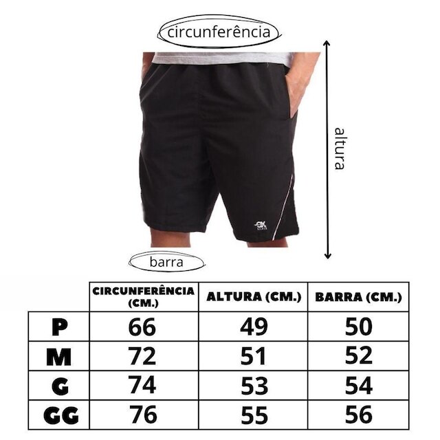 Kit 3 Bermuda Tactel