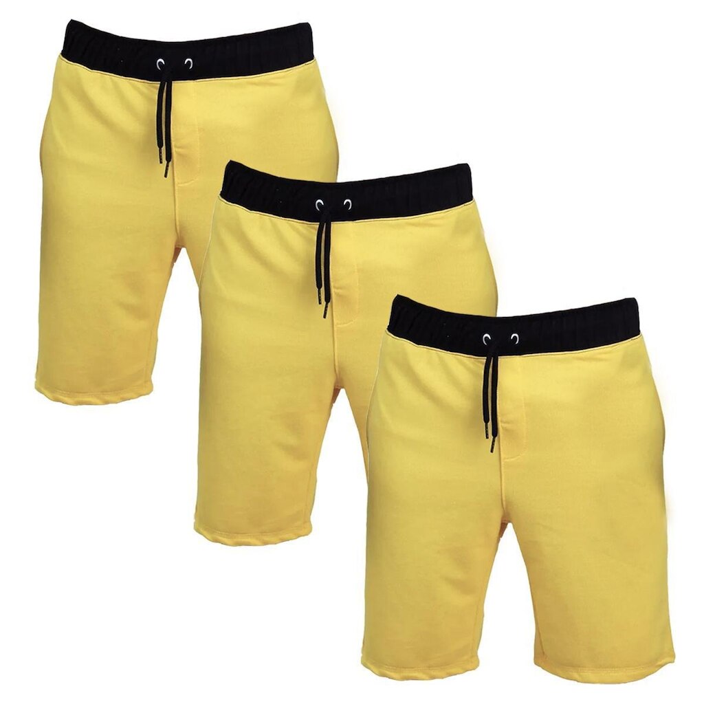 Kit 3 Bermudas Moletom Shorts Fitness Academia Treino P ao GG Premium