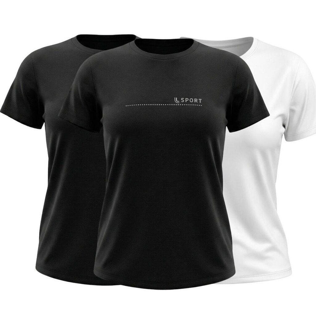 Kit 3 Blusas Feminina Lupo Esportiva Dry Fitness