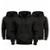 Kit 3 Blusas Moletom Canguru com Capuz Liso Adulto Masculino - Preto