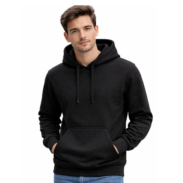Kit 3 Blusas Moletom Canguru com Capuz Liso Adulto Masculino