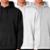 Kit 3 Blusas Moletom Masculino Canguru Com Capuz  Liso Sem Estampa Liso - Preto+Cinza