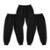 Kit 3 Calça Algodão Flanelada Peluciada Adolescente Tecido Premium Cordão Ajustavel Escola Passeio - Preto