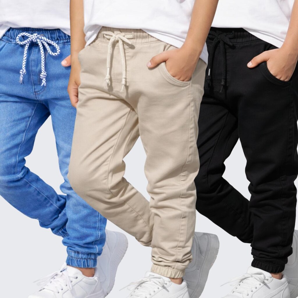 Kit 3 Calça Jogger Infantil Menino