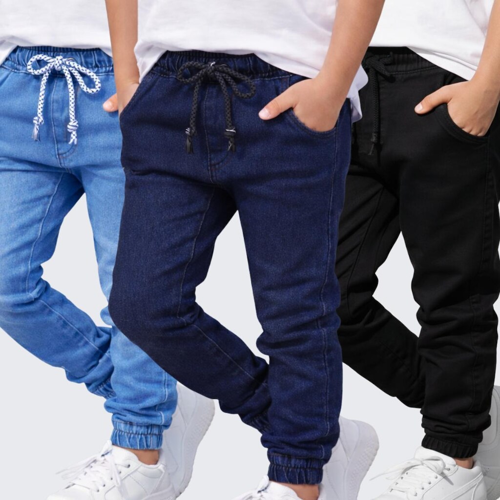 Kit 3 Calça Jogger Infantil Menino