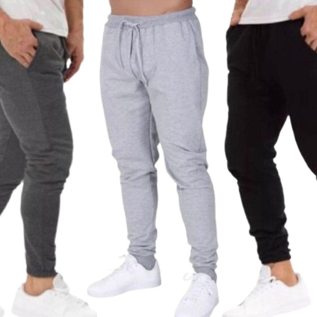 KIT 3 Calça Moletom Jogger Bella Fiore Flanelado Inverno Moda Casual Masculina