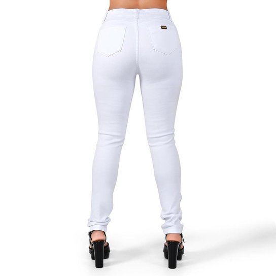 Kit 3 Calças Jeans Feminina Skinny Empina Bumbum Cós Alto