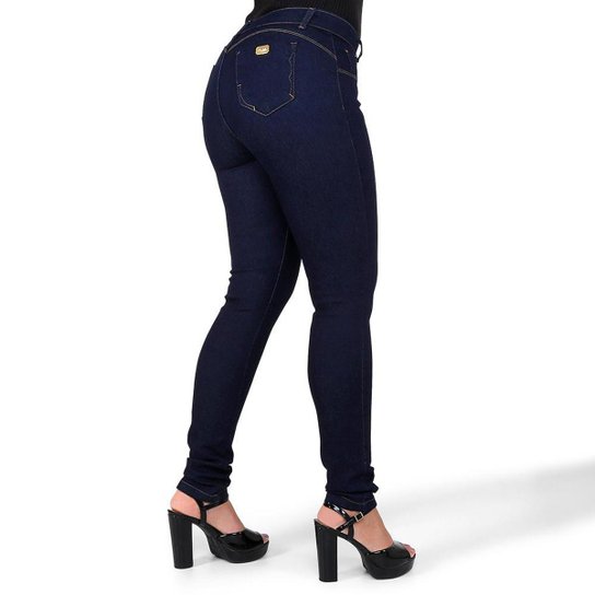 Kit 3 Calças Jeans Feminina Skinny Empina Bumbum Cós Alto