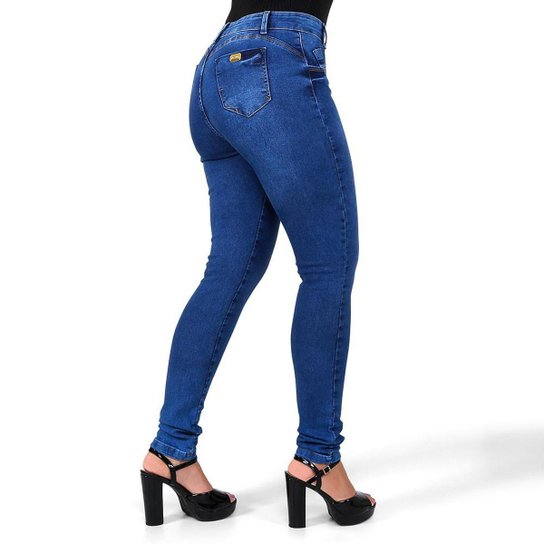 Kit 3 Calças Jeans Feminina Skinny Empina Bumbum Cós Alto