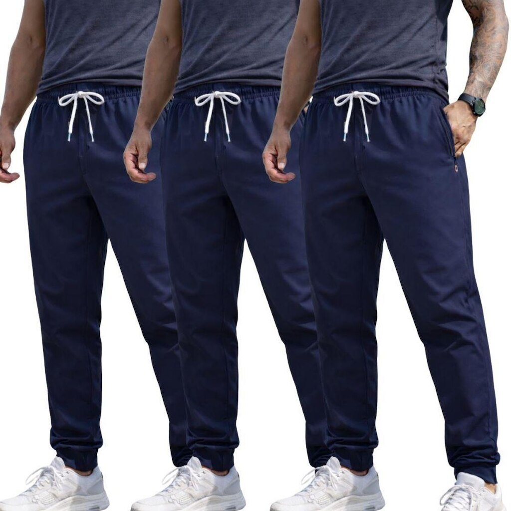 Kit 3 Calças Masculina Dry Esportiva Treino Academia Com Bolsos
