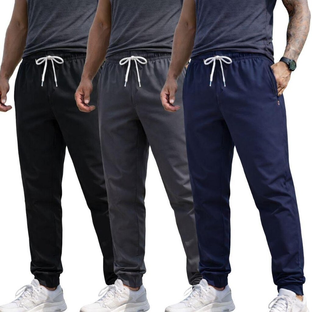 Kit 3 Calças Masculina Dry Esportiva Treino Academia Com Bolsos