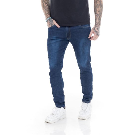 KIT 3 Calças Super Skinny PremiumII Street Delave Escuro e Black Premium