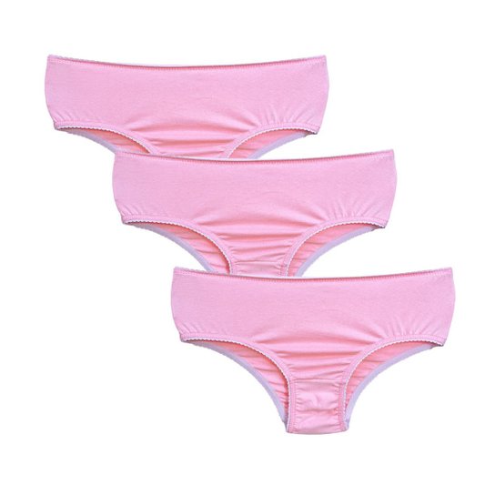 Kit 3 Calcinha Infantil Criança Algodão Cotton Kids Calcinhas