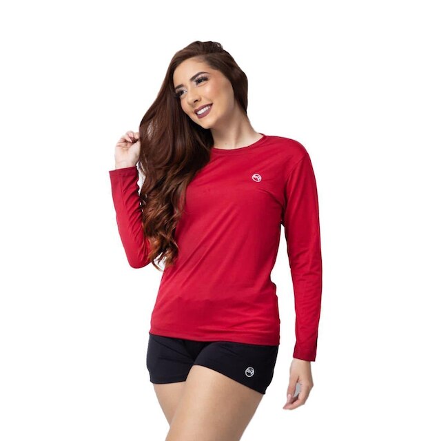 Kit 3 Camisa Feminina Térmica Manga Longa Com Proteção Uv 50+