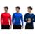 Kit 3 Camisa Masculina Térmica Manga Longa Com Proteção Uv 50+ - Vermelho+Azul claro