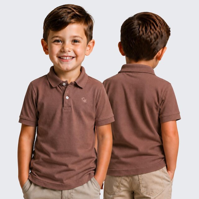 Kit 3 Camisa Polo Infantil Menino Piquet Manga Curta