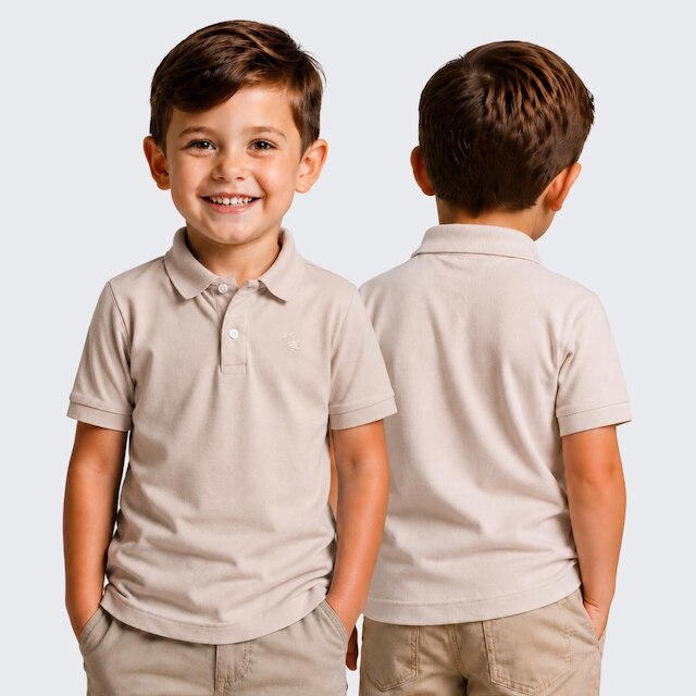 Kit 3 Camisa Polo Infantil Menino Piquet Manga Curta