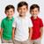 Kit 3 Camisa Polo Infantil Menino Piquet Manga Curta - Vermelho
