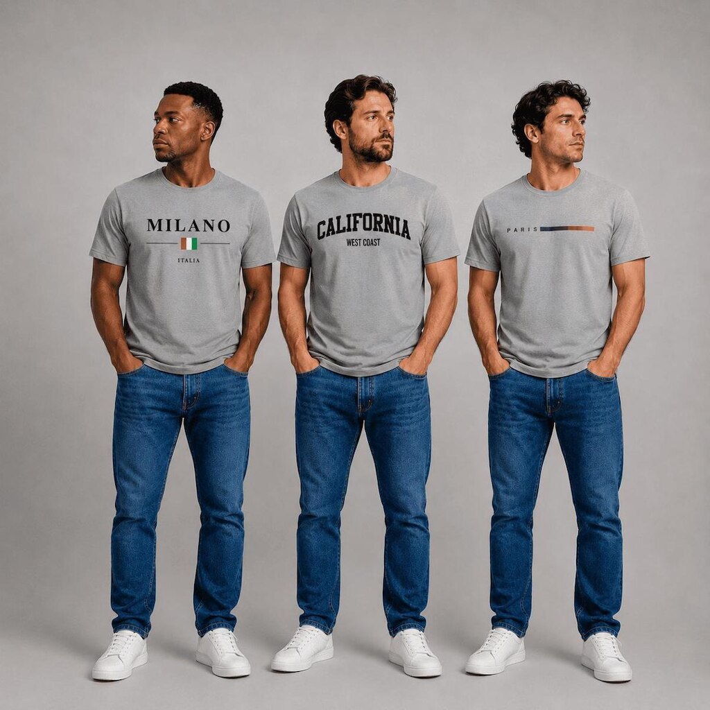 Kit 3 Camisas Algodao California Milano Paris Comfort Premium
