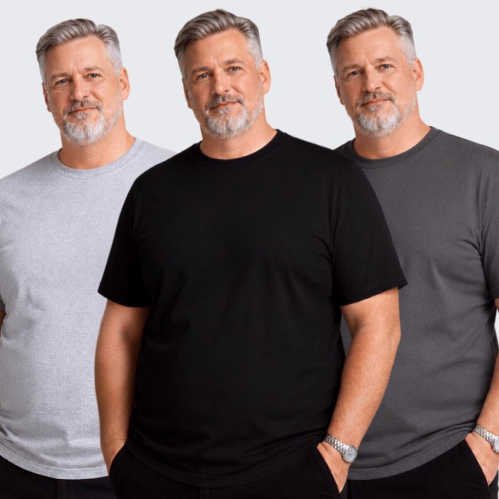 Kit 3 Camiseta Básica Masculina Plus Size Algodão