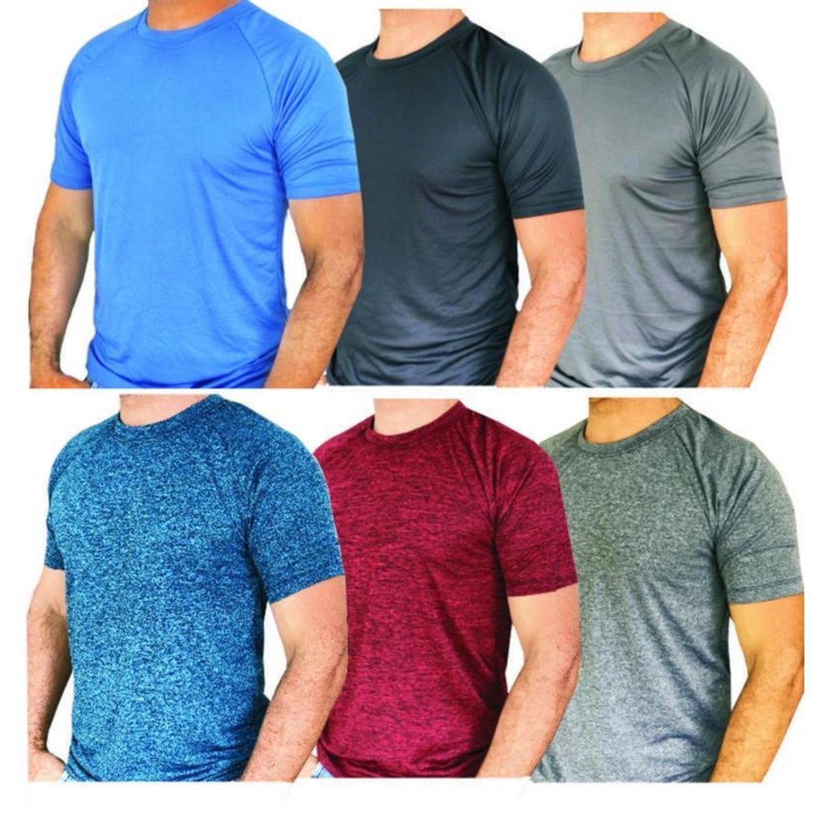 Kit 3 Camiseta Dry Fit Masculina - Sortido Menor preço em Kit 3 Camiseta Dry Fit Masculina - Sortido