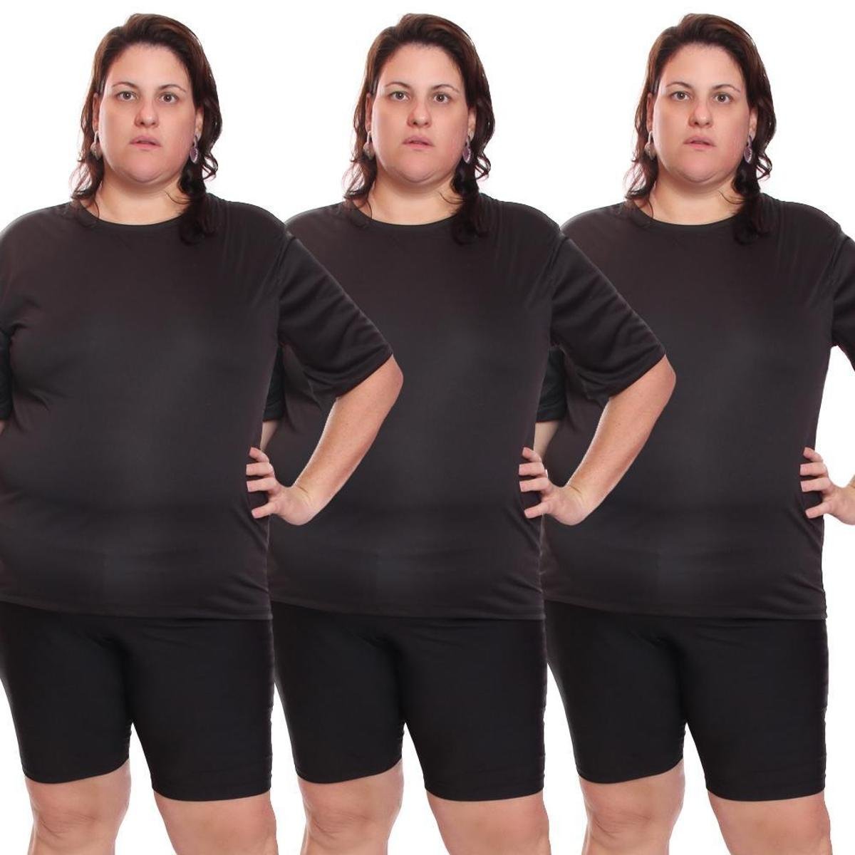 Kit 3 Camiseta Feminina Plus Size Manga Curta Dry Lisa Proteção Solar UV Térmica Treino Camisetas Menor preço em Kit 3 Camiseta Feminina Plus Size Manga Curta Dry Lisa Proteção Solar UV Térmica Treino Camisetas