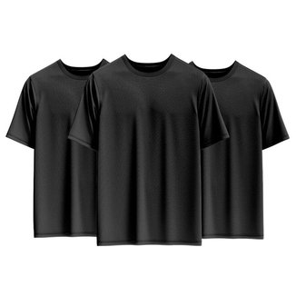 Kit 3 Camiseta Lisa Masculina Camisa Basica 100% Algodão