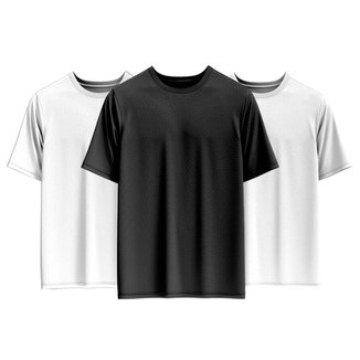 Kit 3 Camiseta Lisa Masculina Camisa Basica 100% Algodão