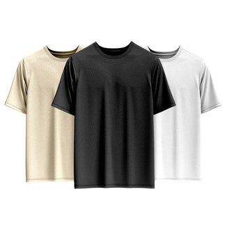 Kit 3 Camiseta Lisa Masculina Camisa Basica 100% Algodão
